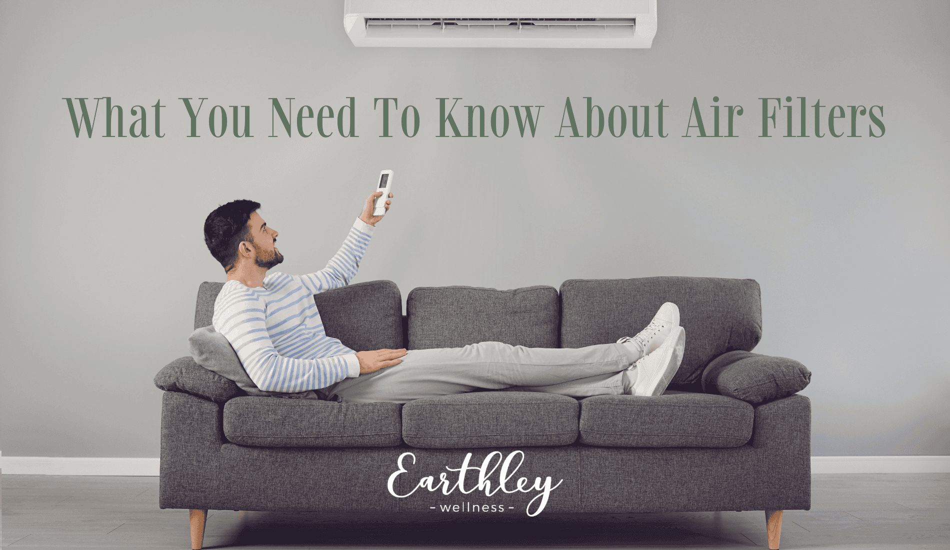 Air Filters blog header showing white HVAC filter being installed in gray metal ductwork