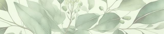 Soft green eucalyptus leaves and branches in watercolor style creating natural botanical pattern