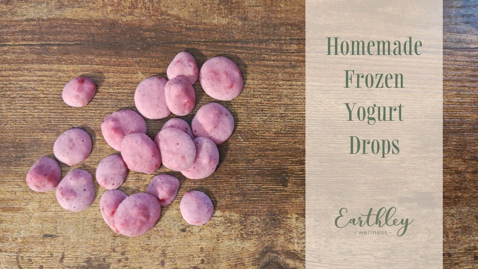 Homemade Frozen Yogurt Drops recipe photograph showing healthy frozen snack