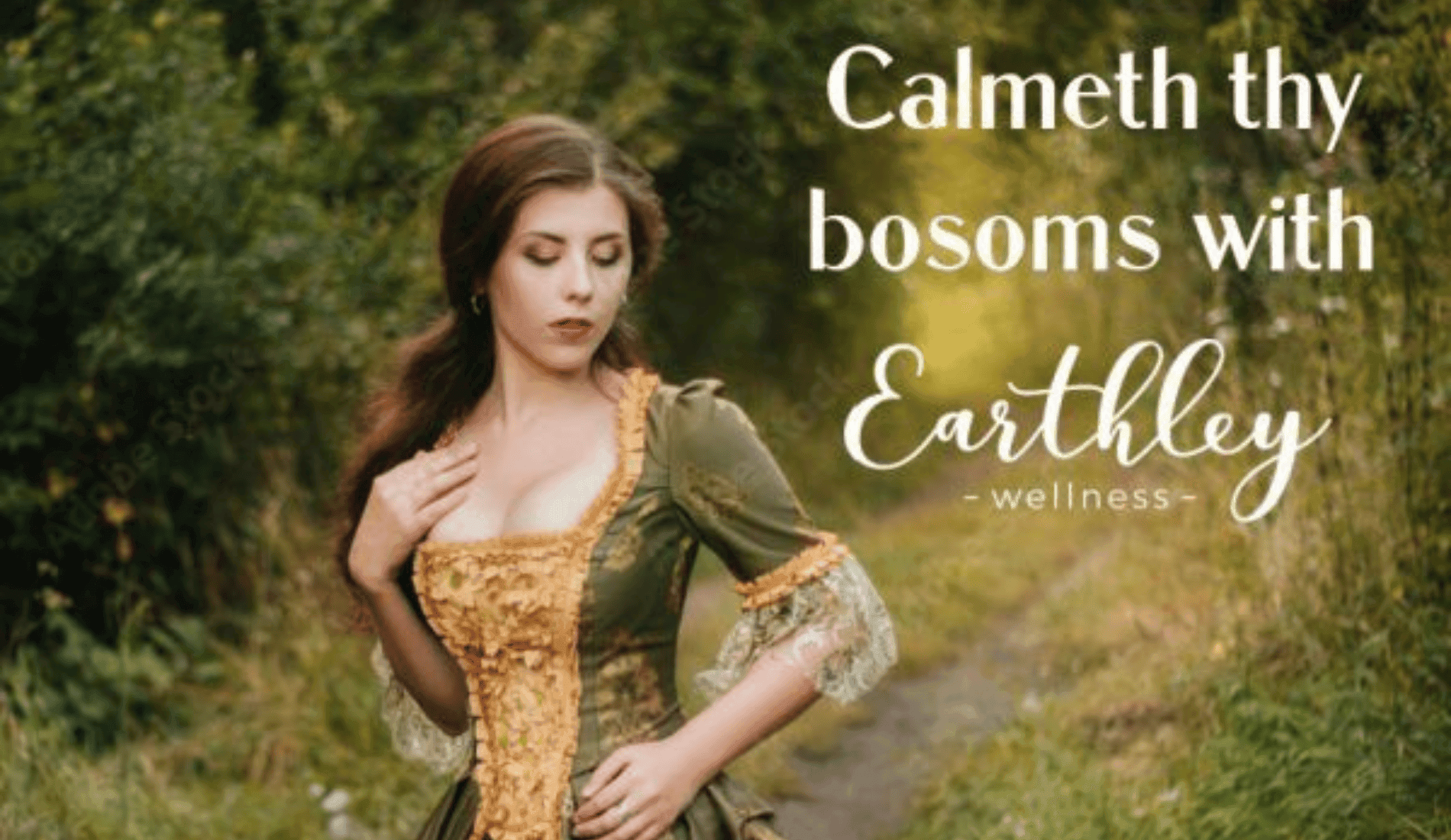 Calmeth Thy Bosoms PMS blog header with tan parchment background and brown medieval artwork