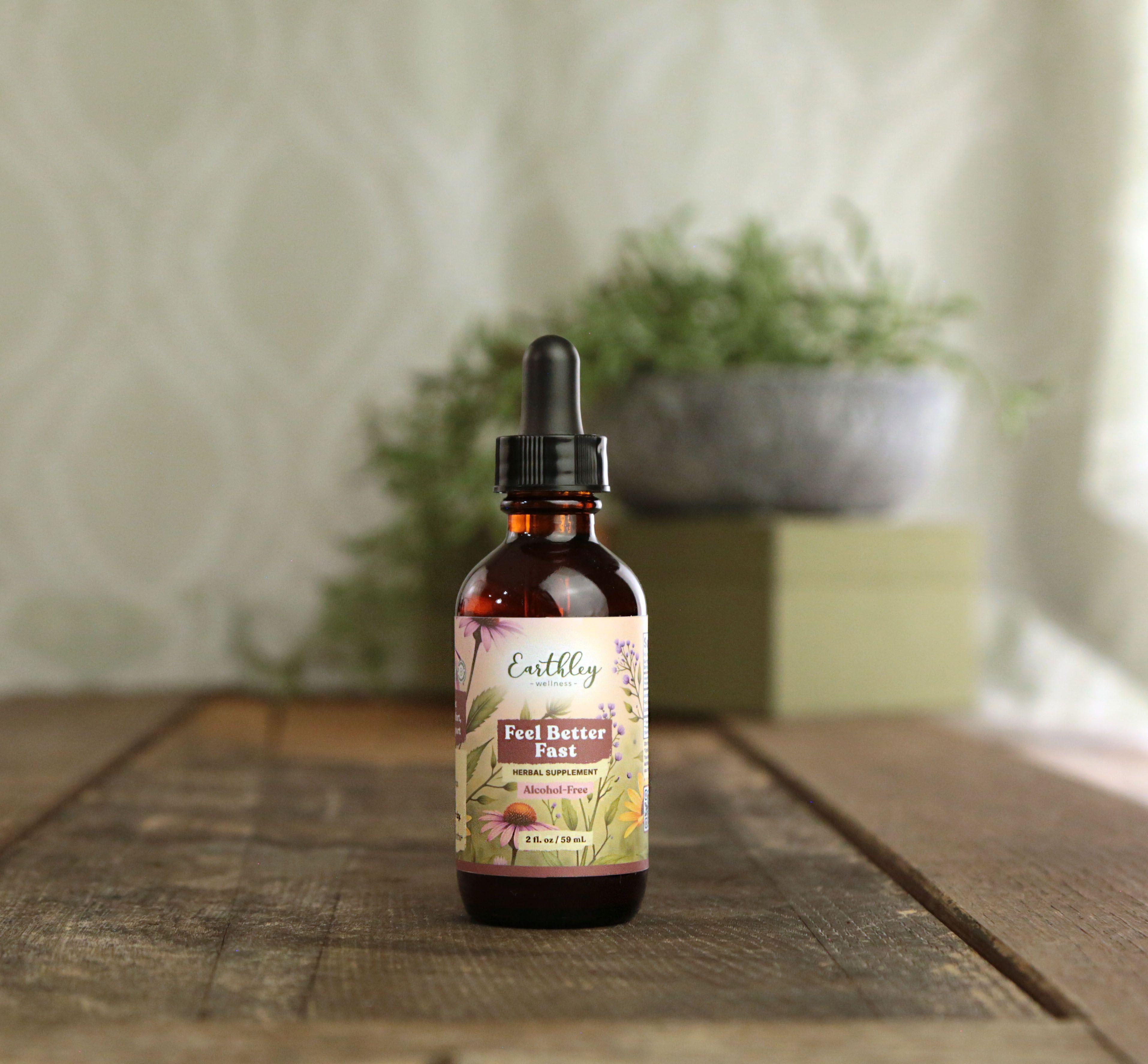 Earthley feel better fast 2oz 831A1885 copy product displayed on clean background