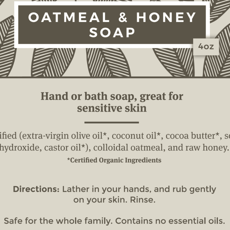 Oatmeal Soaps: Benefits of Oatmeal, Various Oils, And Honey In