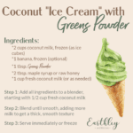 greens powder ice cream
